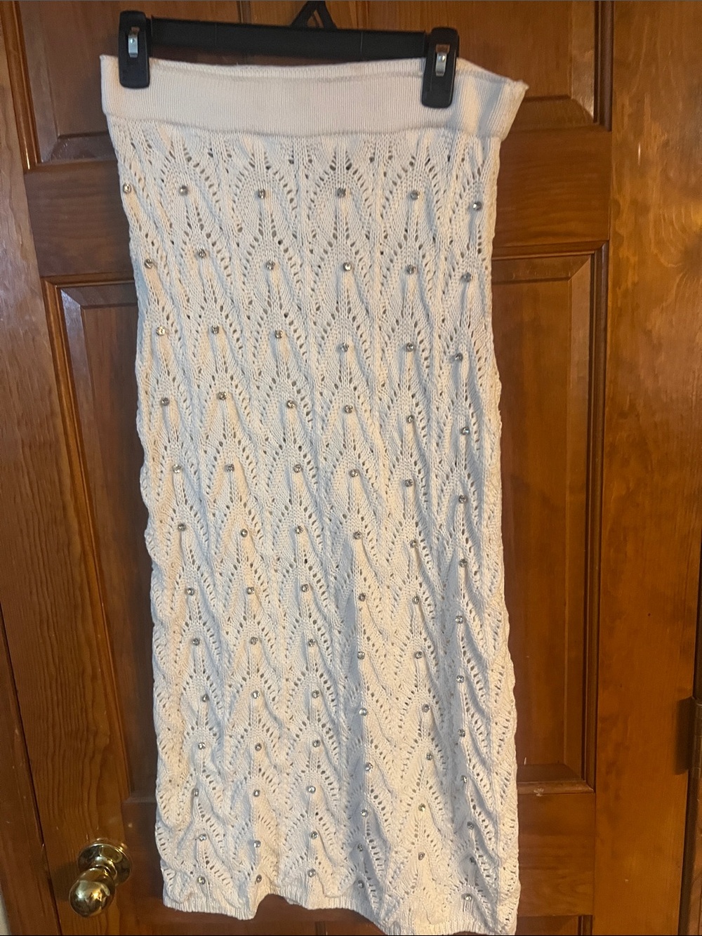 New Industry Crochet  with Rhinestone Women’s Skirt M Unique